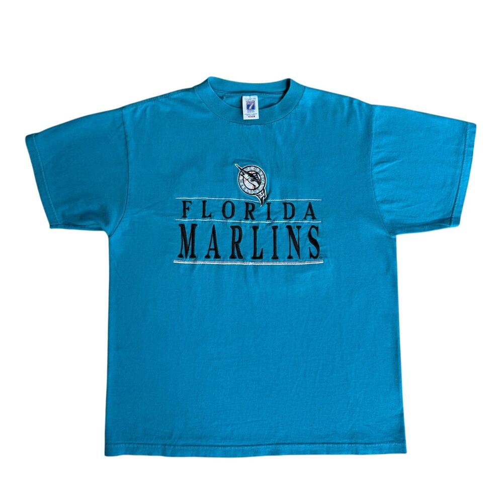 Vintage Florida Miami Marlins 80s MLB Baseball Embroidered Logo 7 Shirt Medium